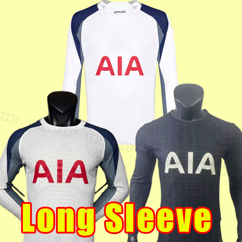 Long sleeve Soccer Jerseys Tottenham kit 2025 2026 SON BERGWIJN 25 26 football shirt ROMERO REGUILON KULUSEVSKI RICHARLISON KANE SKIPP home FANS PLAYER version