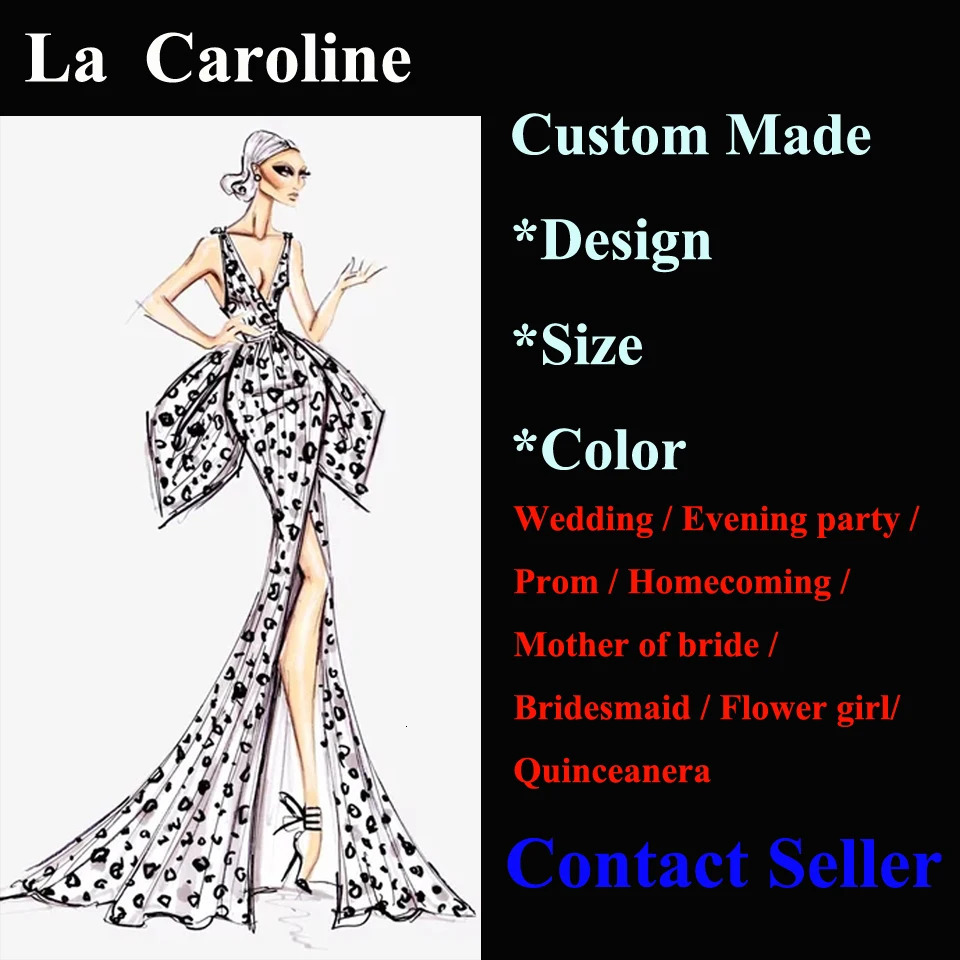 Caroline ious Column Celebrity Dresses For Women Scoop Neck s Pearls Pleated Corset Vestidos de Festa Customized 250725