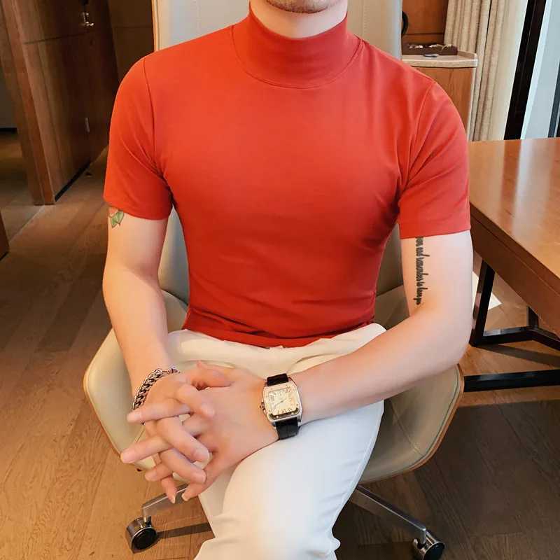 TurtleneCK T Shirts For Men Big Size Summer Short Sleeve T-Shirt Mens Korean CloTHing Slim Fit Casual Tee Shirt Homme 4XL Z250725