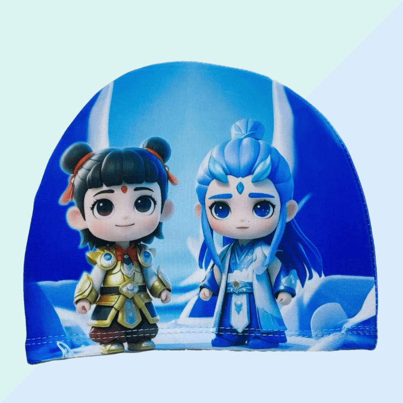 Childrens Swimming Cap Boys and Girls Small Medium Large Kids Cartoon Cute Comfortable Breathable NonTightening Ear Protection Swimming Pool Swimmin 2