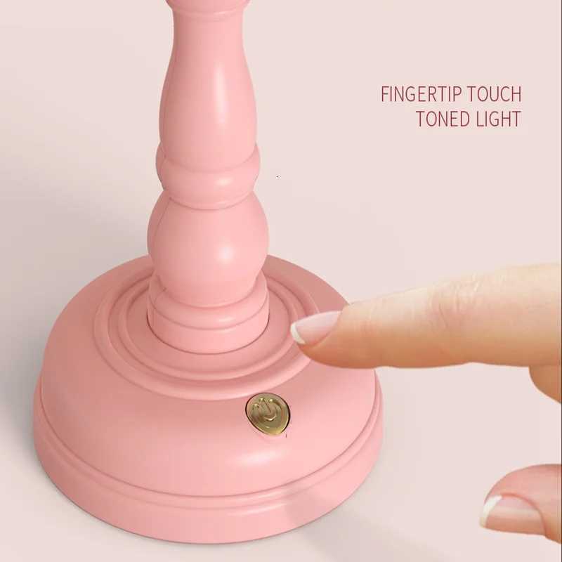 Led Desk Lamps Mini Retro Night Light Touch Room Decor USB Rechargeable Nightlight Eye Protection Bedside Reading Lamp for Bedroom XJ250725