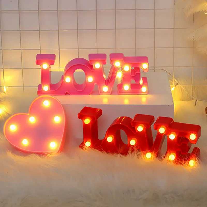 Love Heart LED Lamp Wedding Party Romantic Red Pink Night Light Ornament Birthday Christmas Home Decoration Valentines Day Gift XJ250725