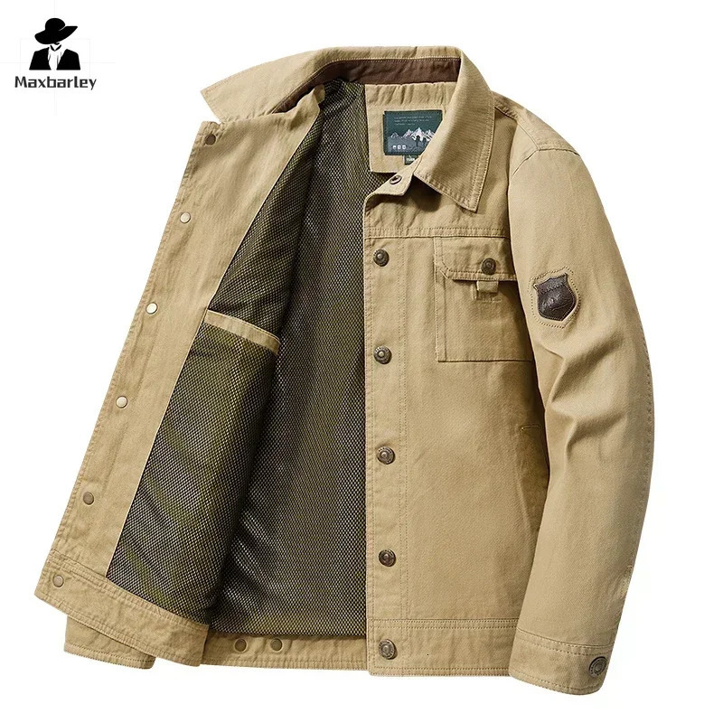 Cargo Jackets 2024 Autumn Men Casual Windbreaker Fashion Jacket Coat Male Baseball Camping Outerwear Man Clothes 250717