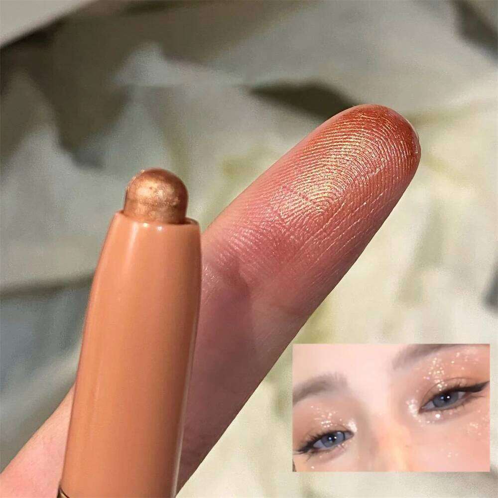 Mocha Brown 3D Shimmer Instant Brightener Pearlescent Glow Highlighter Stick Sparkling Eye Makeup Lasting Eyeshadow Pencil X250726