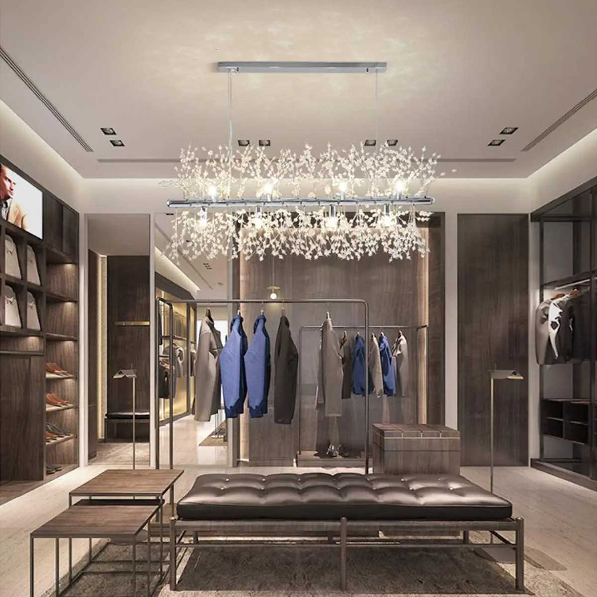 XCLuuHY Fireworks Chandelier Modern Crystal Stainless Steel Dandelion LED Ceiling Light Gold Chrome for Kitchen Dining BedroomXJ250725