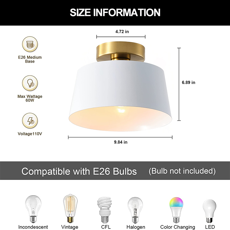 Elegant Small Space Compatible Ceiling Lighting Modern ceiling light fixture