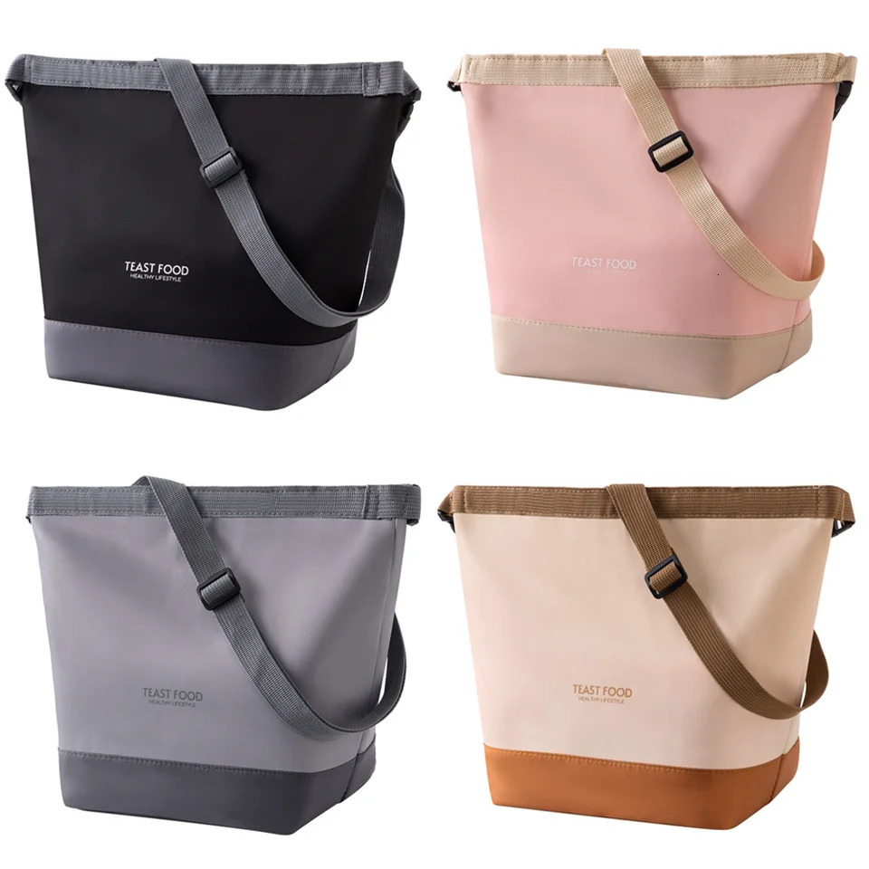 Crossbody hand-held lunch bag shoulder strap lunch box bag travel outdoor picnic bag insulated bag bento bag A-DH 250723
