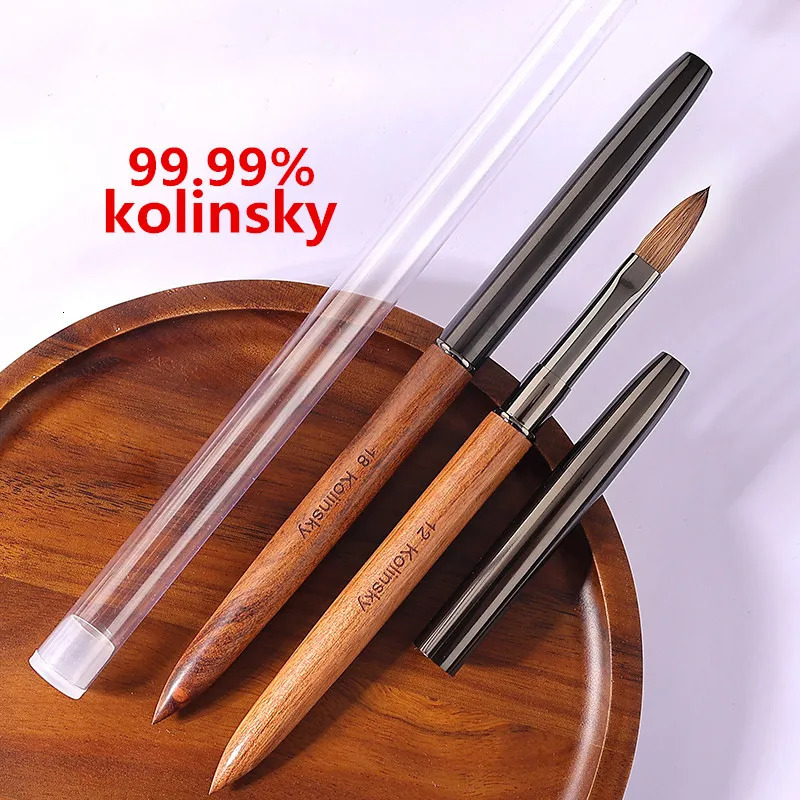 100% Pure Kolinsky Hair Acrylic Nail Brush Sandalwood Handle Nail Brush for Acrylic Application and Acrylic Power Professional 250716