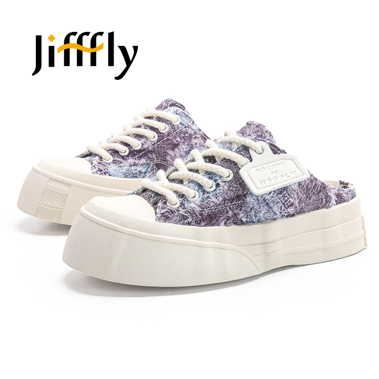 Jifffly Women's Low-top Canvas Sneakers with Cushioned Sole for Fall