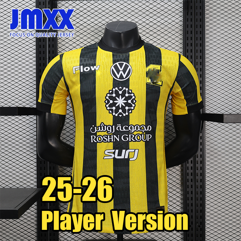 JMXX 25-26 Al-Ittihad Soccer Jersey Home Away Third Special Edition Pre Match Training Mens Uniforms Jerseys Football Man Shirt 2025 2026 Player Version