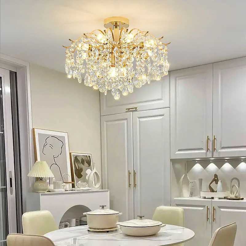 Modern Luxury Crystal Ceiling Chandelier For Living Room Dining Room Bedroom Ceiling Lamp LED Lights Home Appliance AC85-260V XJ250725