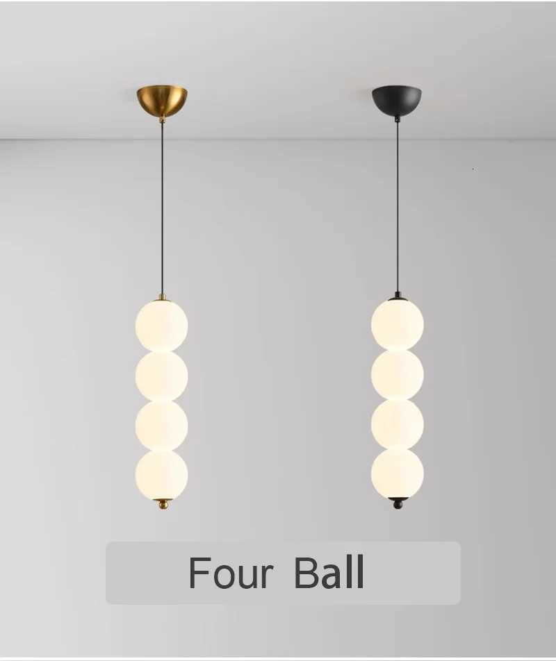 Led PE Ball Pendant Light for Bedroom Bedside Hanging Lamp Ceiling Chandeliers Modern Lighting Decoration Entrance Luminaire XJ250725