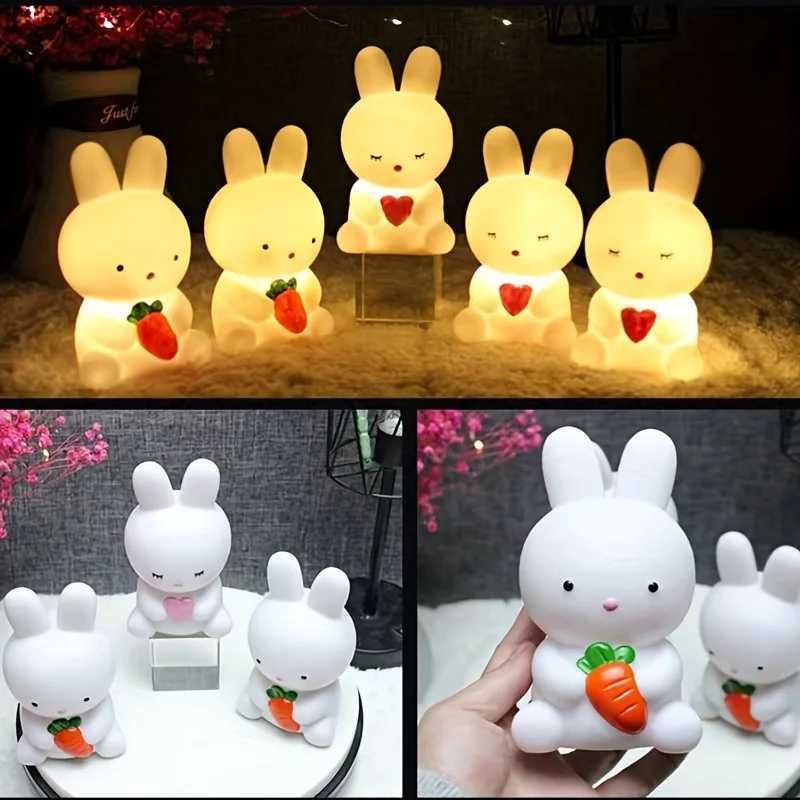 1PC Cute Cartoon Rabbit Light Girl LED Night Light Bedroom Living Room Light Rabbit Decorative Lamp Gift Light Bunny Gift XJ250725