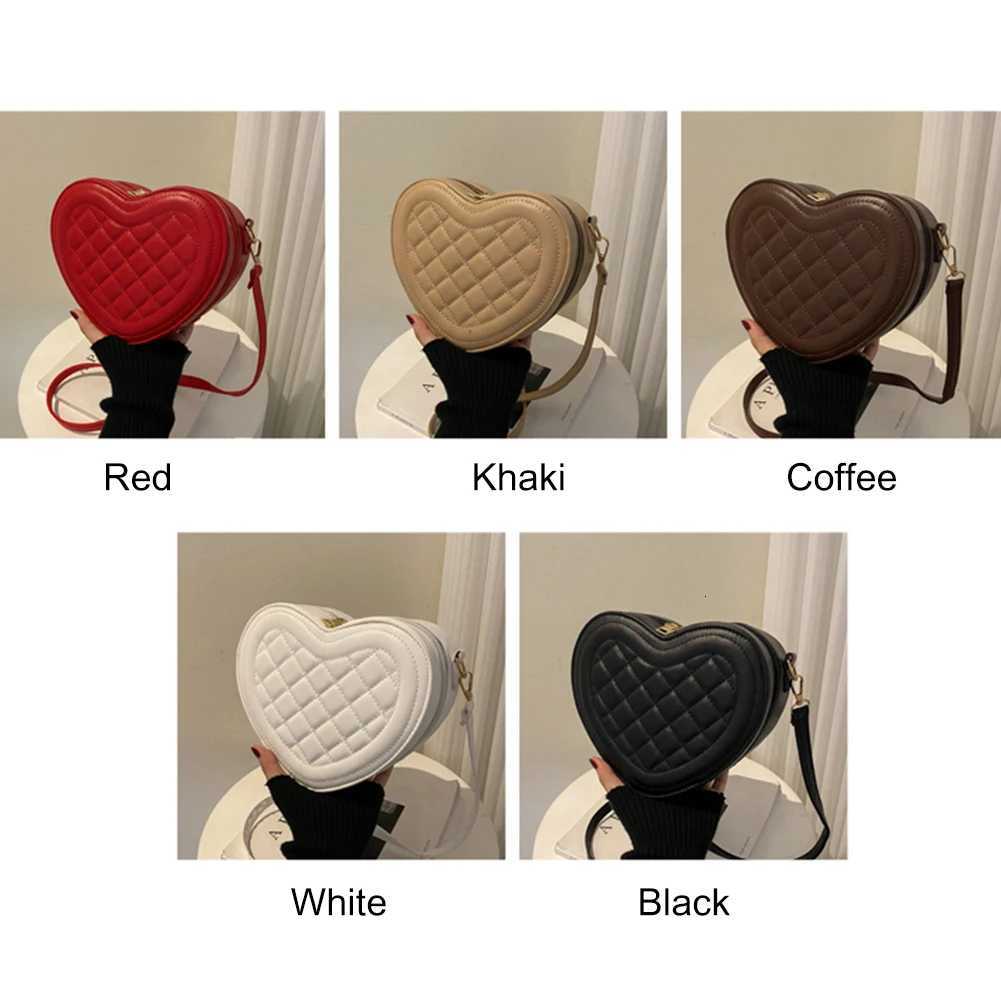 PU Leather Women Shoulder Bags Fashion Love Heart Shaped Solid Color Messenger Bags Small Handbags Ladies Casual Crossbody Bags Y2507301