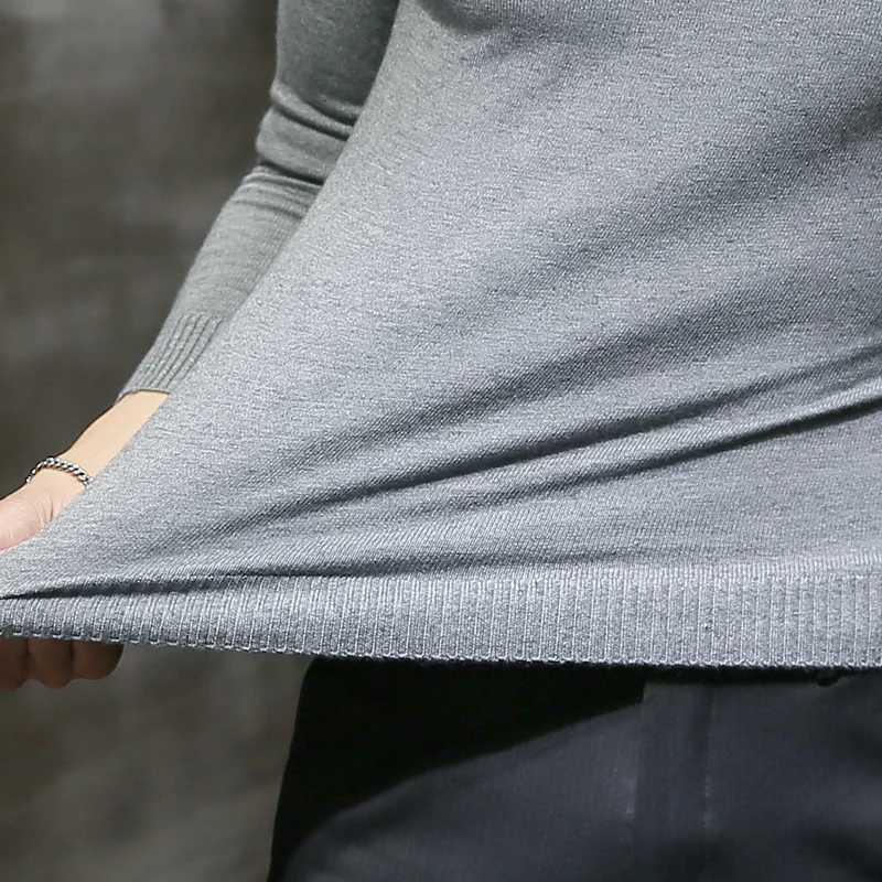 Autumn and Winter New Mens All-match Turtleneck Sweater Slim Mens Casual Pullover Sweater Men Clothing Z250725