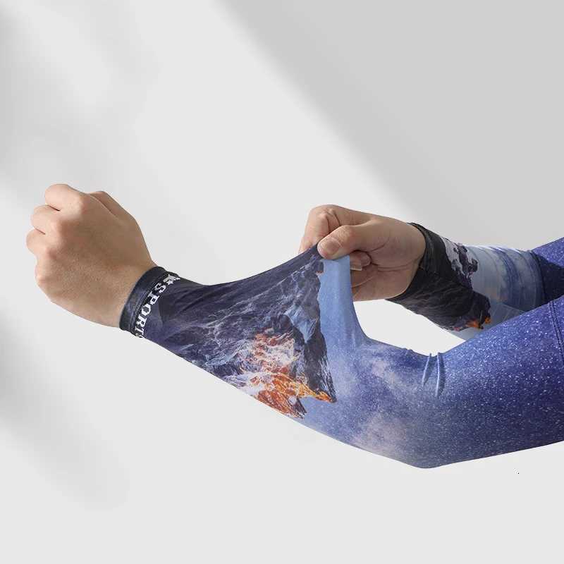 Anti-UV Arm Sleeve for Men Mask Cool Muff Summer Breathable Driving Arm Cover Cycling Sun Protection Neck Warmers Sports Elastic Z250725