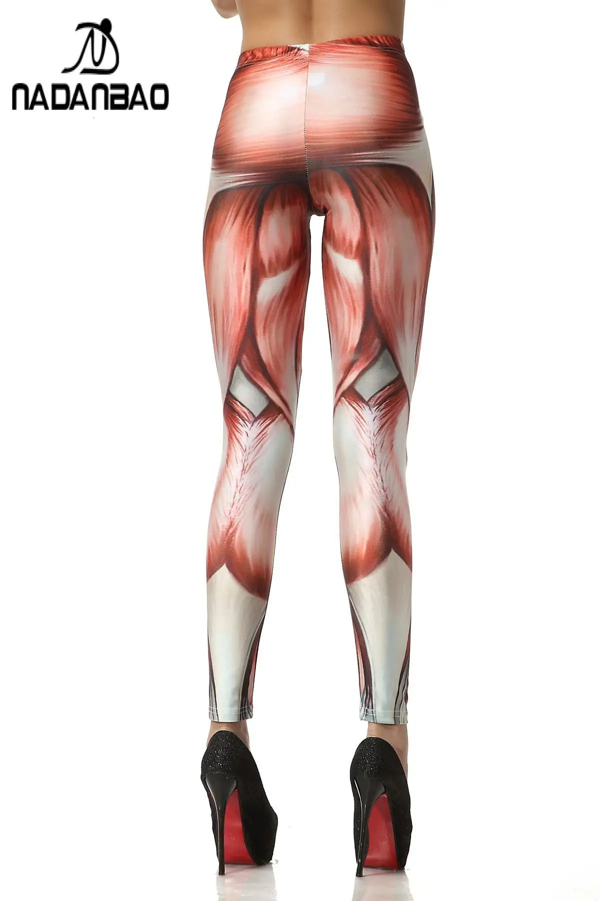 NADANBAO Muscle Printed Leggings Anime Cosplay Costume Casual Fitness Workout Pants Girls Party Wear Trousers Bottom 250725