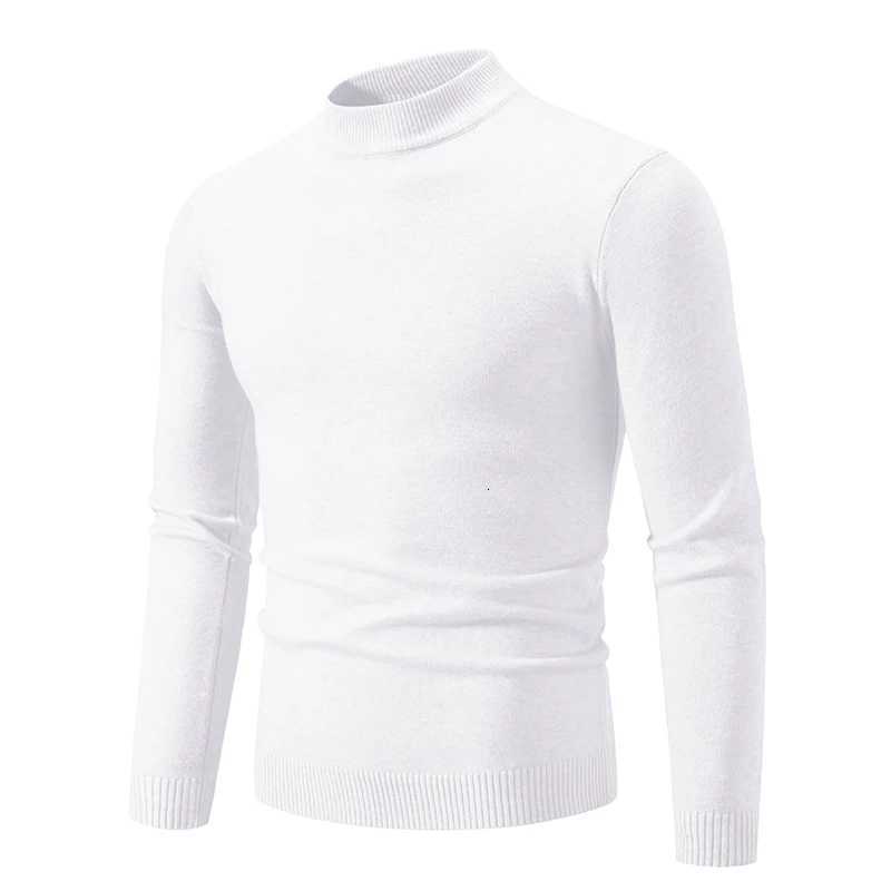 New Autumn Winter Designer Fashion Half TurtleneCK Knitted Sweater Mens Casual Solid Color Warm Women Sweaters Z250725