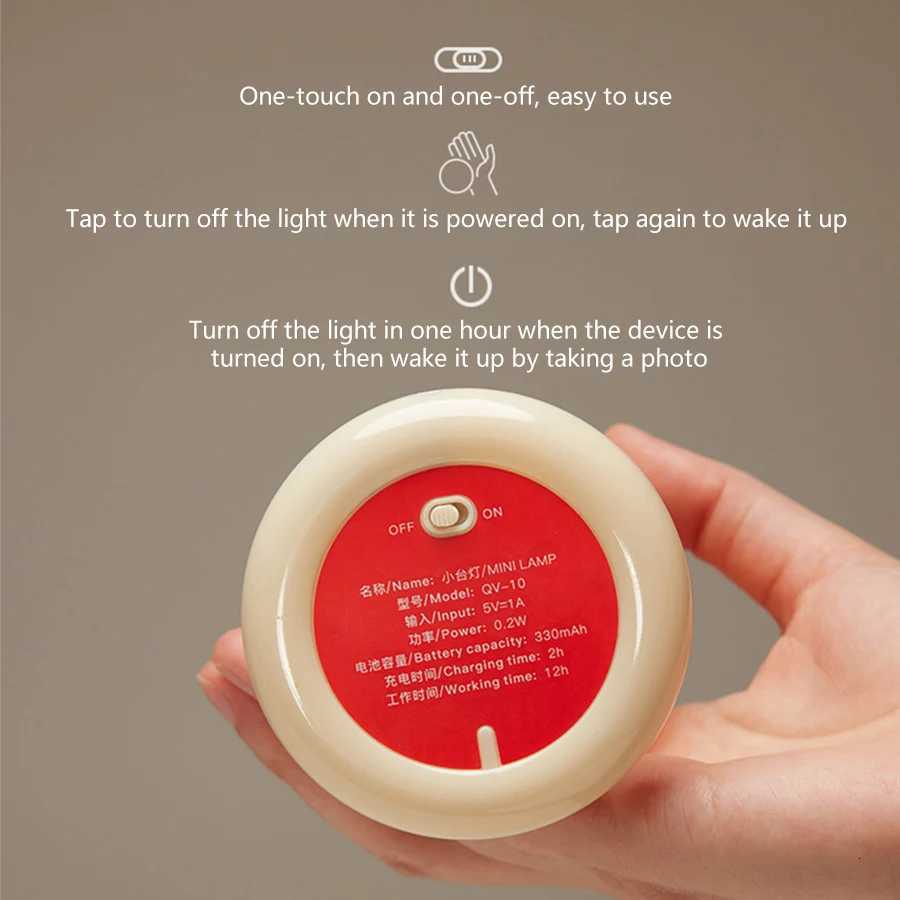 Rechargeable Mushroom Night Light Led Sunset Table Lamp USB Minimalist Desk Bedroom Bar Room Decoration Atmosphere Mood Light XJ250725