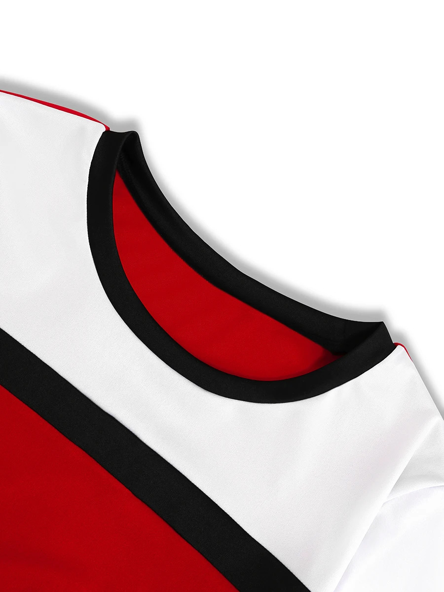 LW Plus Size Women Two Piece Color-lump Tracksuit Pants Set Patchwork Sporty Long Sleeve Conventional Collar Autumn Outfits 250717