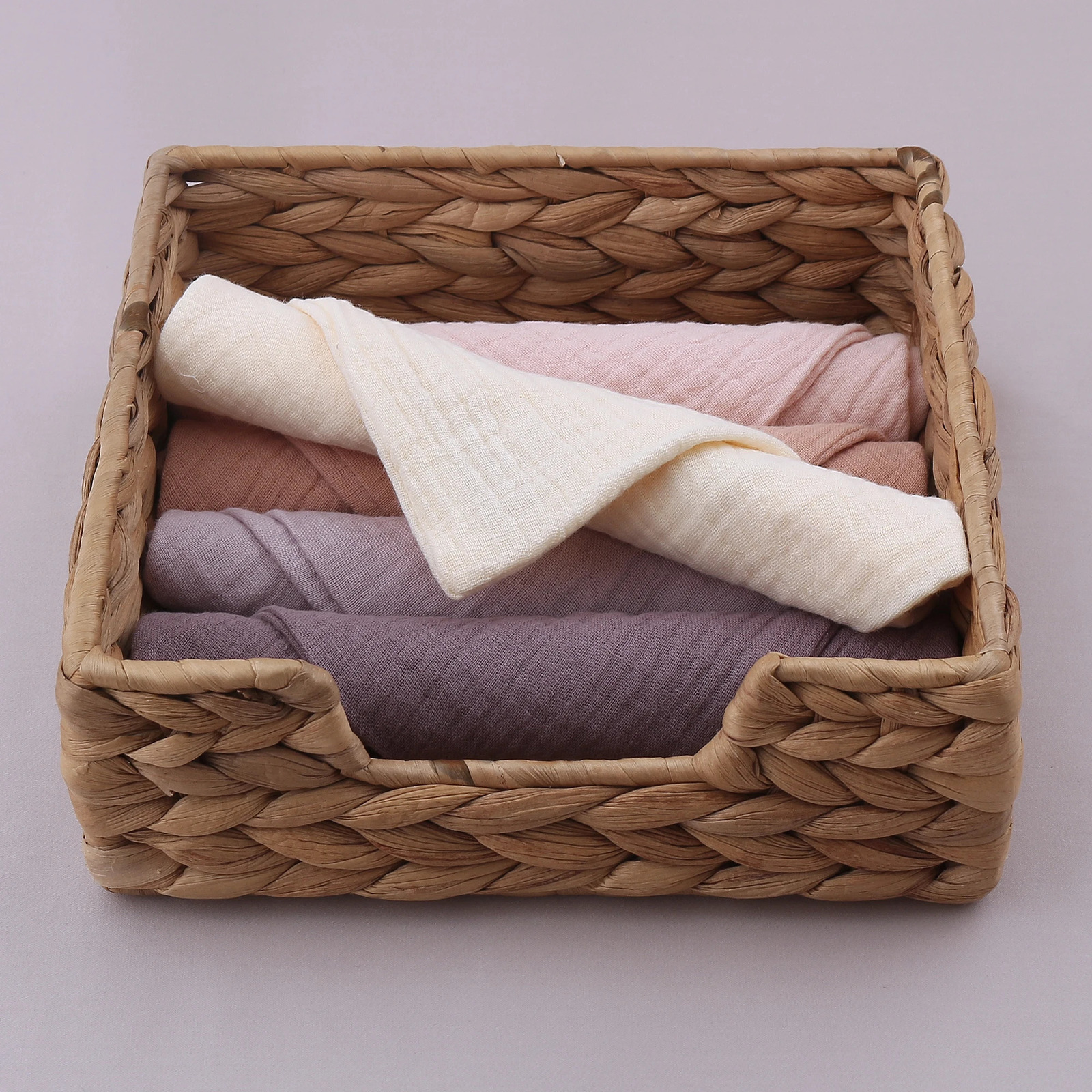 5pcsSet Square Cotton Baby Face Towel Handkerchief Soft Absorbent Gauze Kids Feeding Bibs Burp Cloths Supplies 250725