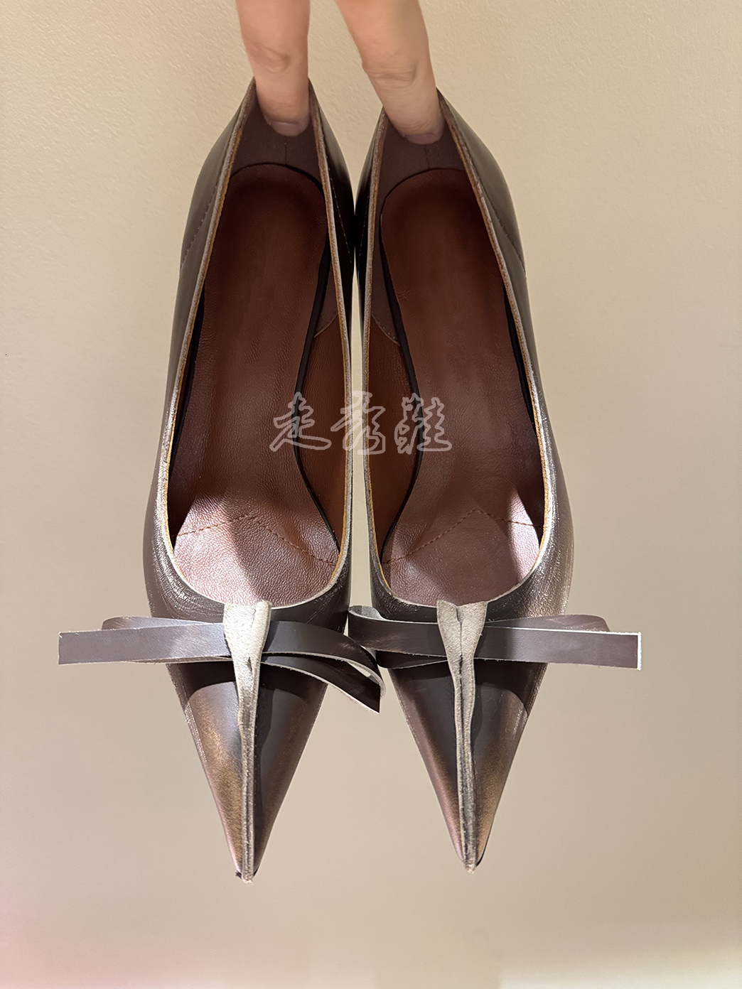 Fashionable High-End Ins Style British Vintage Bow High Heel Shoes for Women 250726