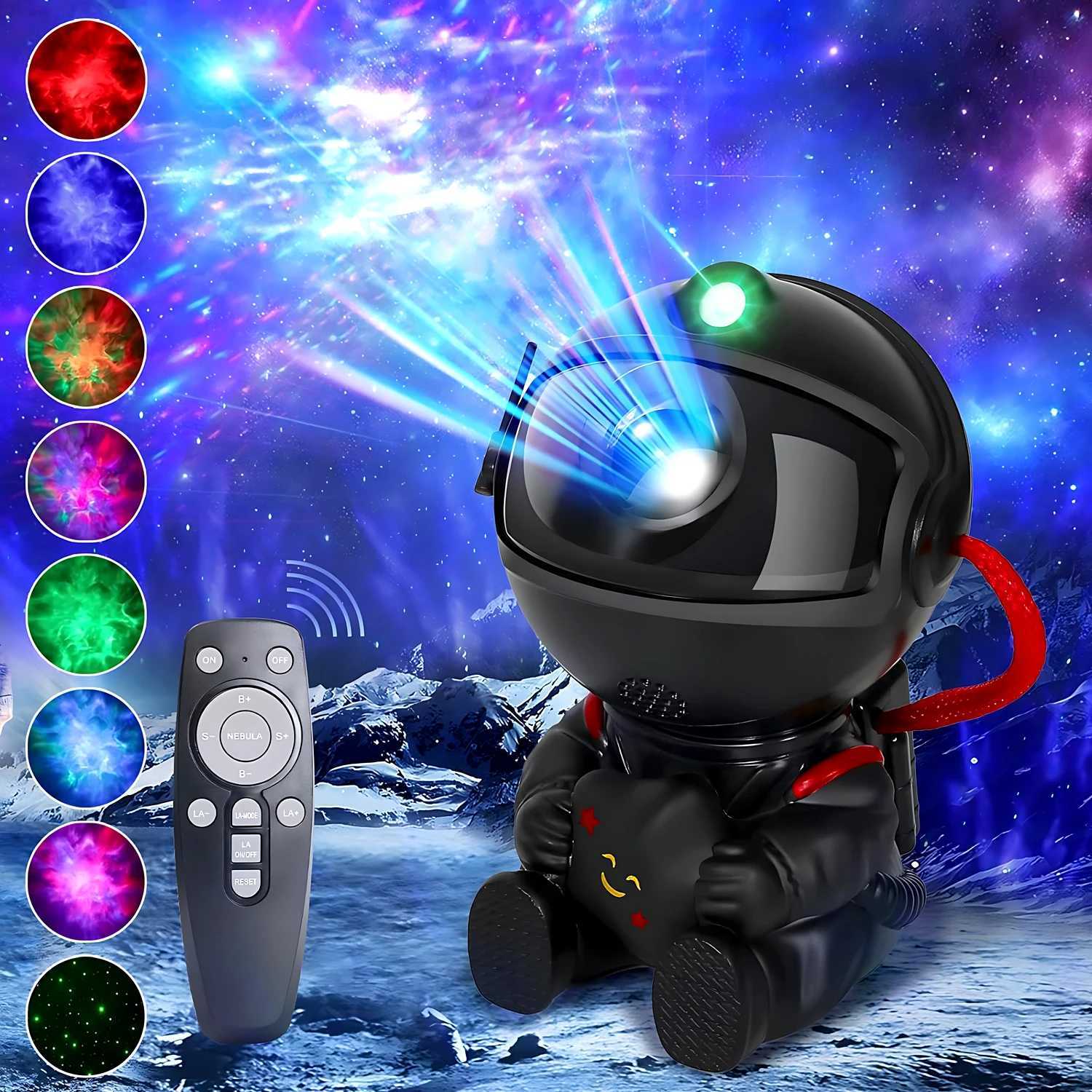 Star Projector Galaxy Night Light Astronaut Space Projector Starry Nebula Ceiling LED Lamp for Bedroom Home Decorative a gift for kids. XJ250725