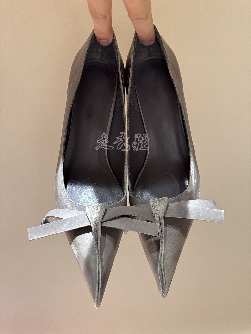 Fashionable High-End Ins Style British Vintage Bow High Heel Shoes for Women 250726