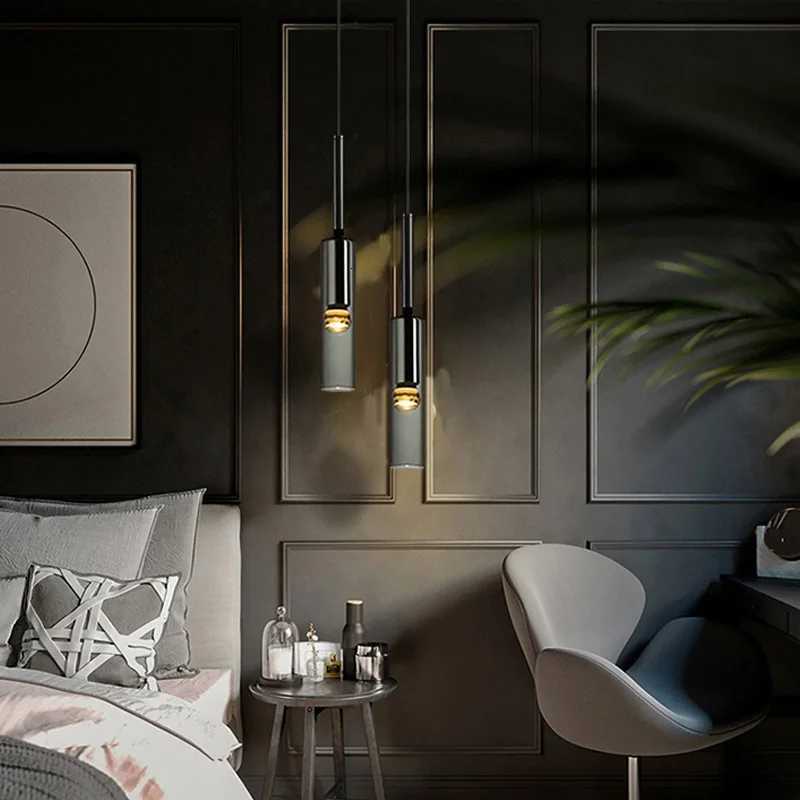 Bedroom bedside lamp single head crystal decoration modern minimalist new Nordic light luxury net red restaurant small chandelierXJ250725