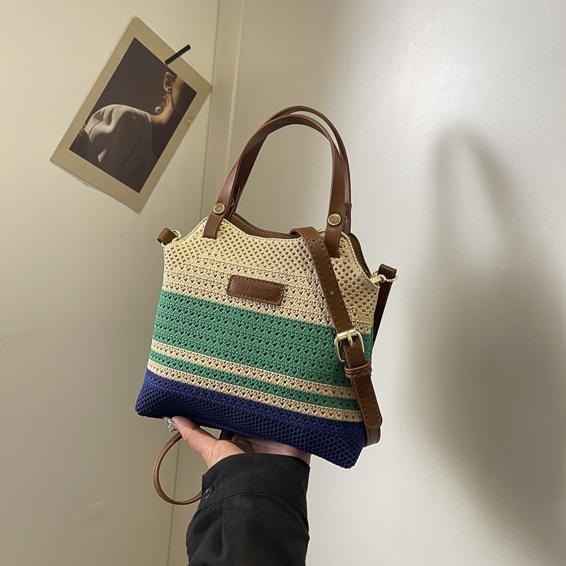 Luxury Brand Designer Bag Women's Fashion Striped Woven Small Bag Summer New Handbag Luxury bag Tote Bag Elegant Commuter Crossbody Bag