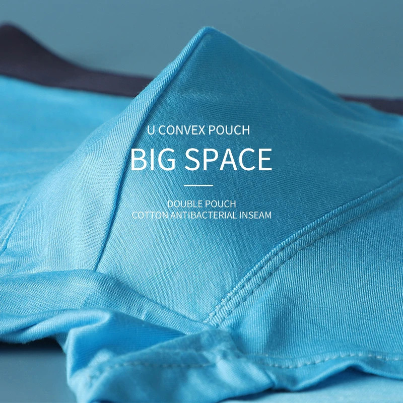 MiiOW 3Pcs Ice Silk Men Boxers Panties Comfortable Underpants Cotton Underwear Male L5XL Antibacterial Boxershorts Lingerie 250725