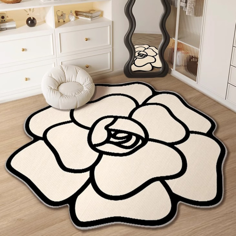 Round Living Room Carpet Bedroom Master Bedside Rug Dressing Table Chair Non-Slip Wear-Resistant Floor Mat 250726