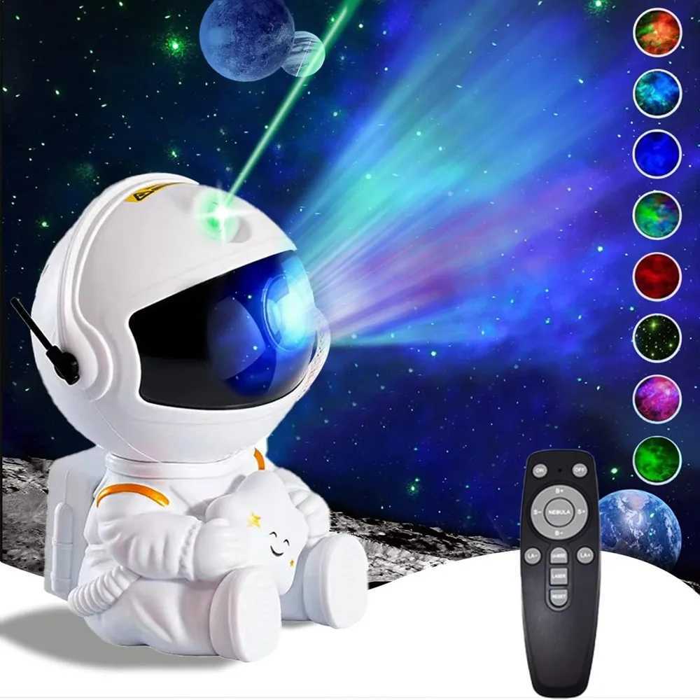 Star Projector Galaxy Night Light Astronaut Space Projector Starry Nebula Ceiling LED Lamp for Bedroom Home Decorative a gift for kids. XJ250725