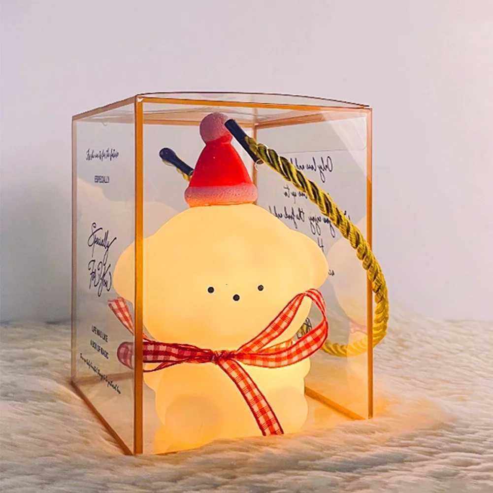 Big Face Rabbit Night Light Cute Silicone Rabbit Cartoon Soft Lamp Touch Night Light Childrens Sleep Light Room Decoration Gift XJ250725