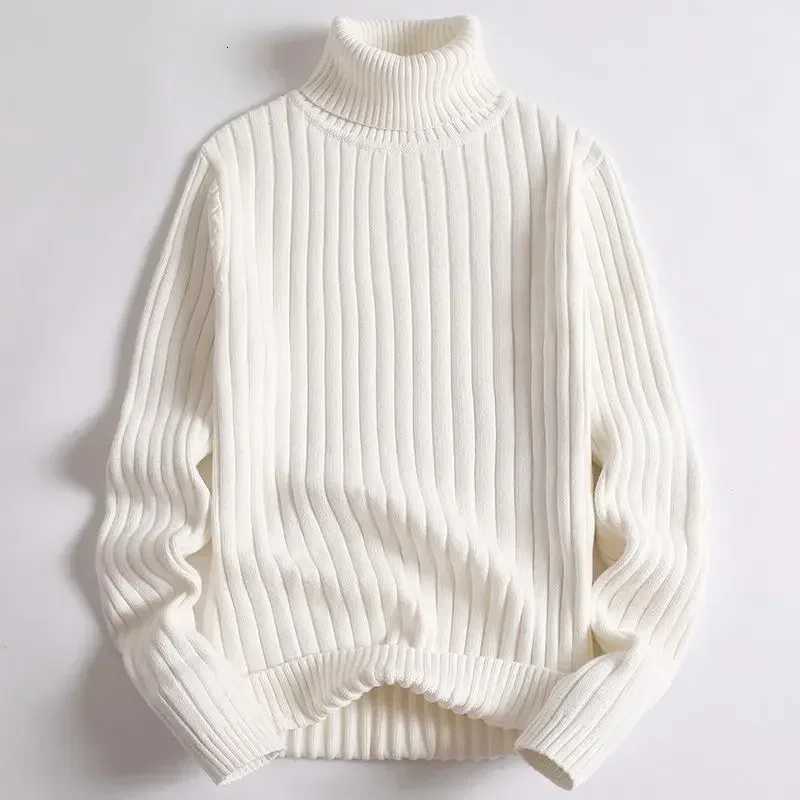 American Style Simple and Casual Warm Solid Color Turtleneck Knitted Pullover Sweater for Young Men in Autumn and Winter. Z250725