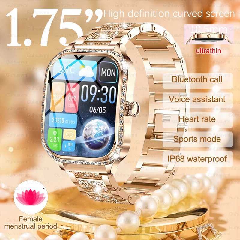 New Wen Diamond Smart Watch Wen Health Tracking Watch FL Touch Screen BT Call Custom Dial Smartwatch for Huawei Xiaomi IOS X250726