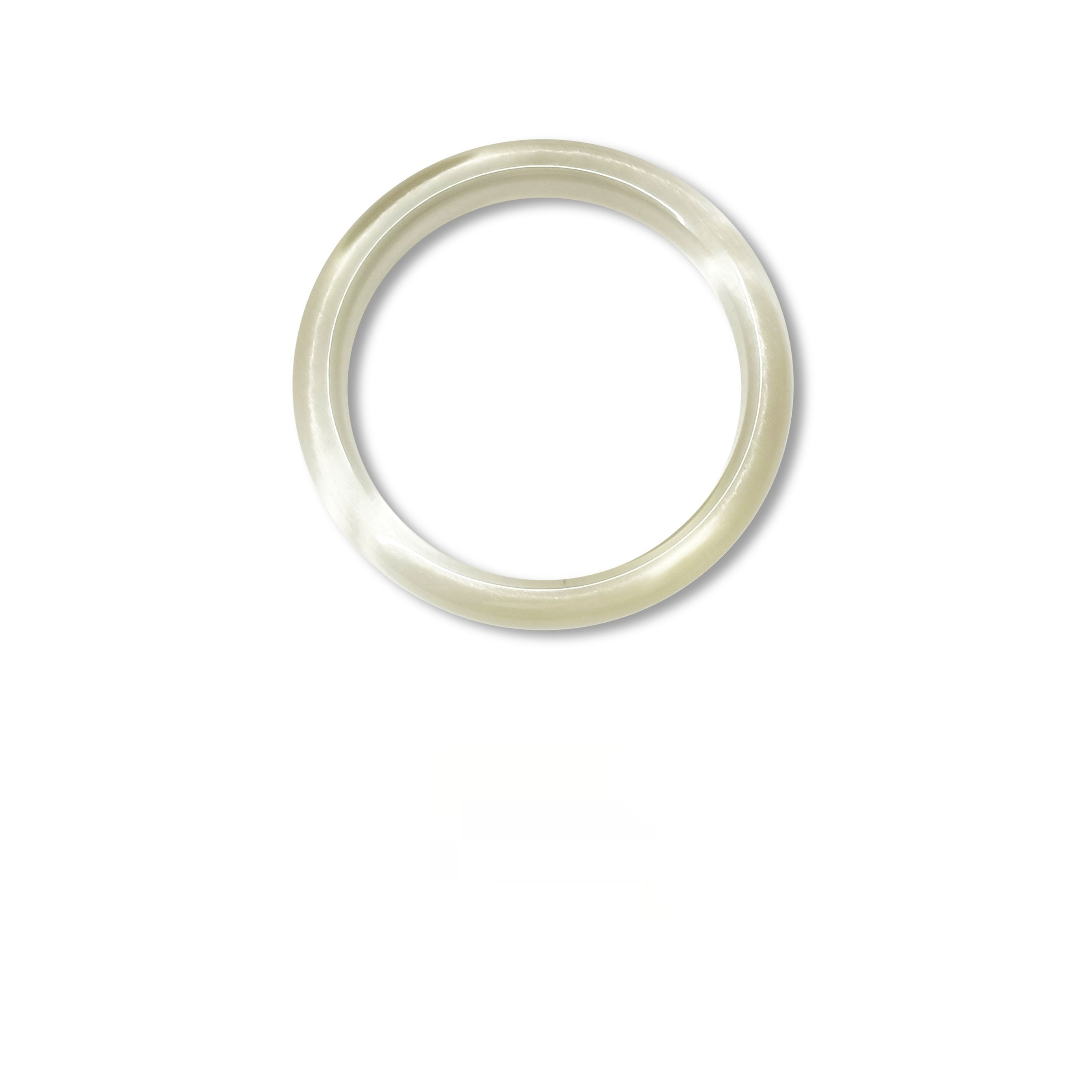 Exquisite Handcrafted Sterling Silver Cat's Eye Charm Bangle from Xiling Collection