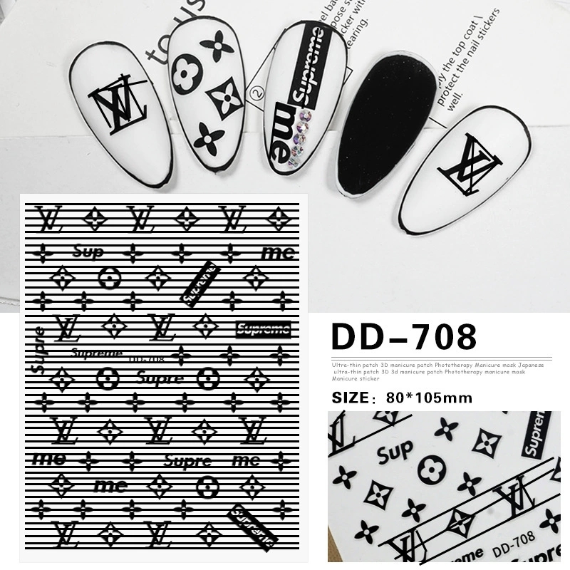 Trendy Light Luxury Nail Stickers with Versatile Design & Small Fragrance by Big Brand