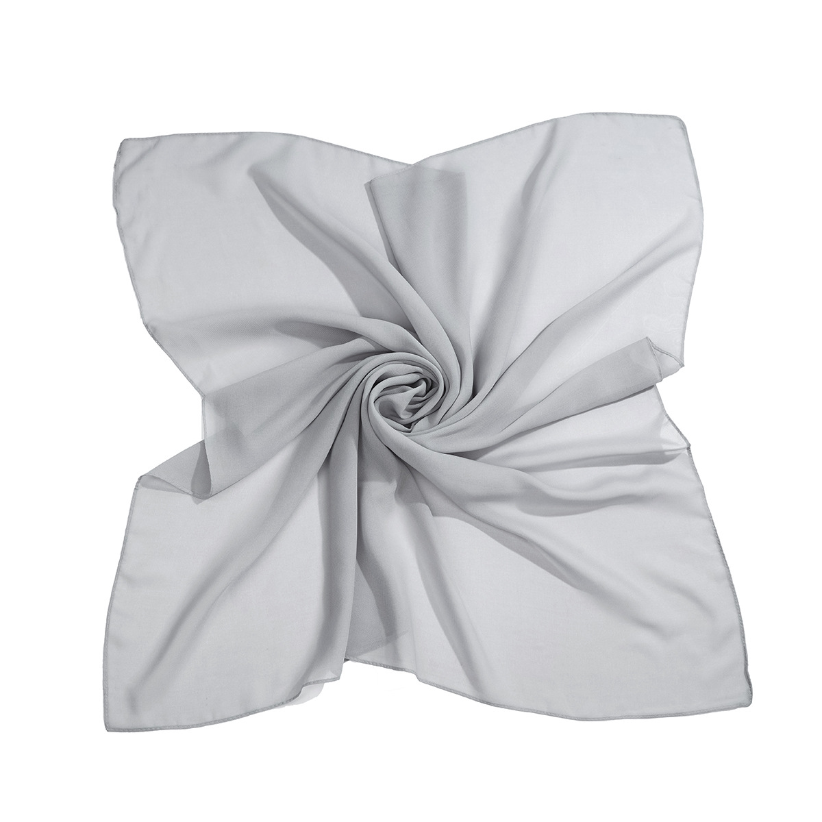 K1476 Cross-border 2024 summer new composite chiffon square scarf solid color headscarf scarf comfortable breathable spot wholesale