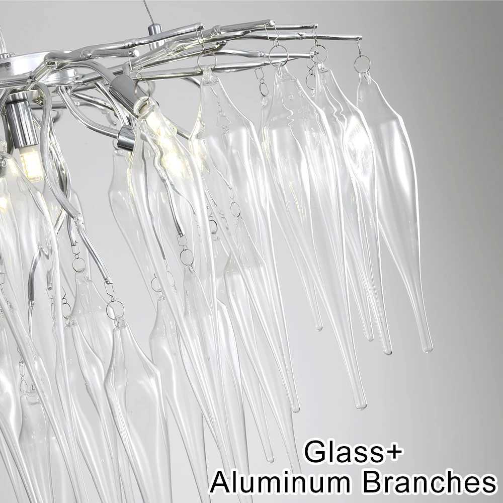 Modern Gold Crystal Chandelier Ceiling for Living Room Decor Bedroom Hotel Lobby Silver Hanging Branch Pendant Light FixtureXJ250725