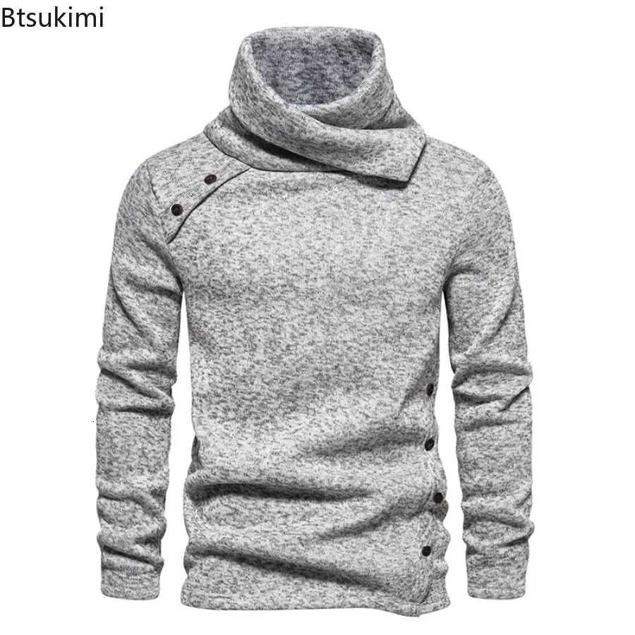 New 2025 Mens Thick Warm Sweaters Vintage Trend Knit Pullovers Man Turtleneck Sweater Soft Casual Knitwear Sweater for Men Tops Z250725