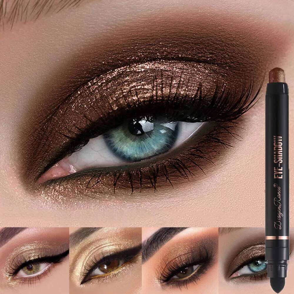 12 Color Glitter Green Blue Pencil Shine High Gloss Metallic Eyeshadow Stick Shiny Highlighter Makeup Tools Cosmetics X250726