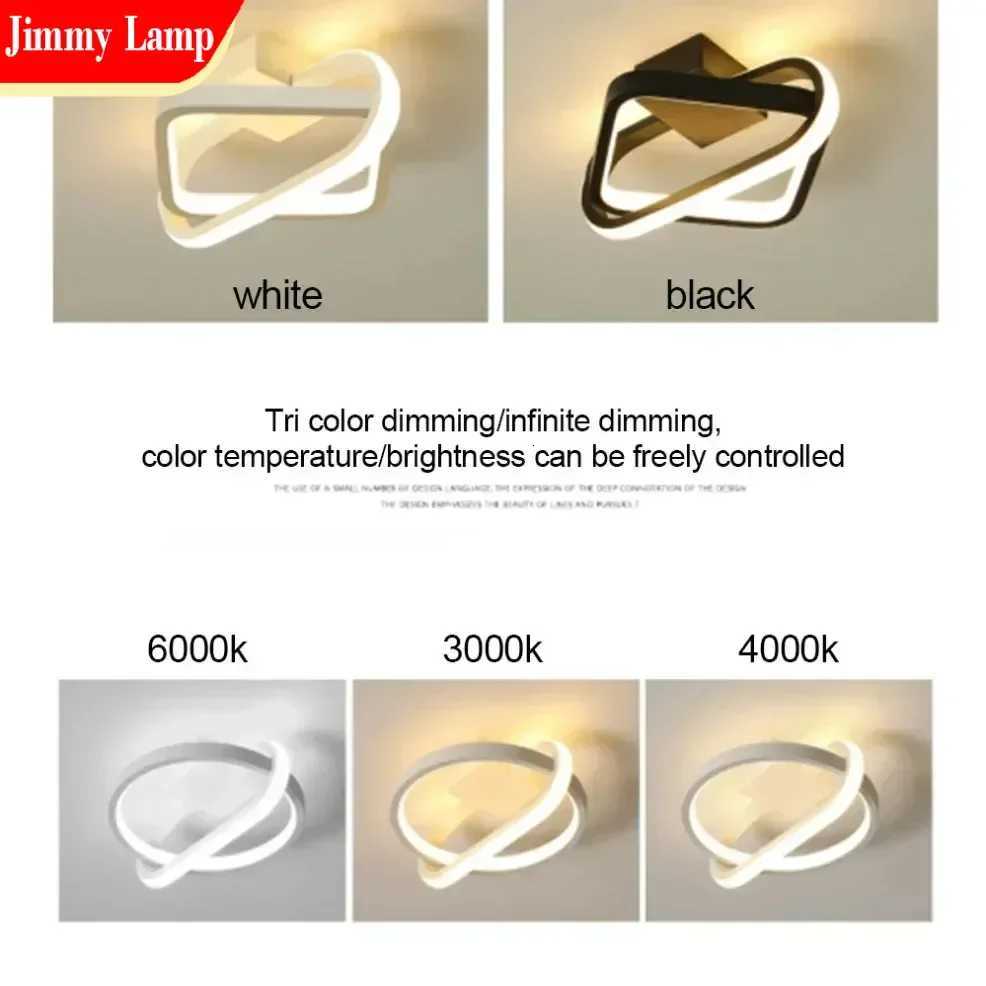 Nordic Creative 3-color Light LED Strip Ceiling Light for Living Room Balcony Entrances Stairs Home Corridor Lighting Decoration XJ250725