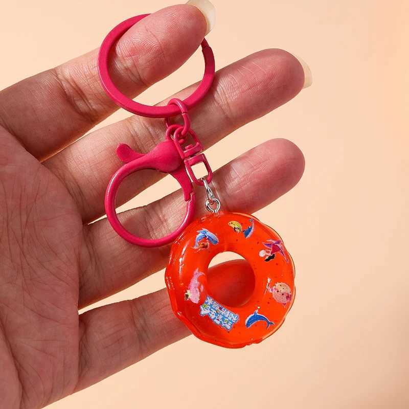 Aihua New Cute Keychain Funny 3D Swimming Rings Keychain For Women Kids Handbag Pendant DIY Summer Beach Vacation Jewelry Gifts R250725