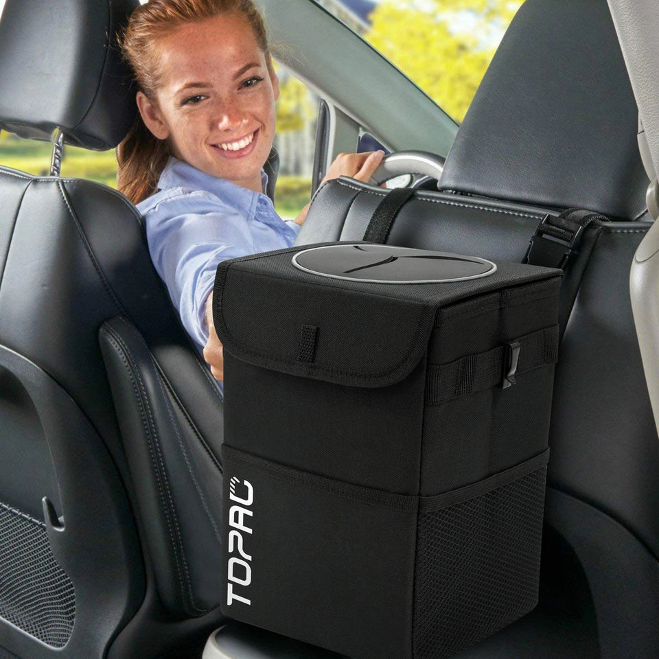 ecofriendly reusable car trash can for organized rides