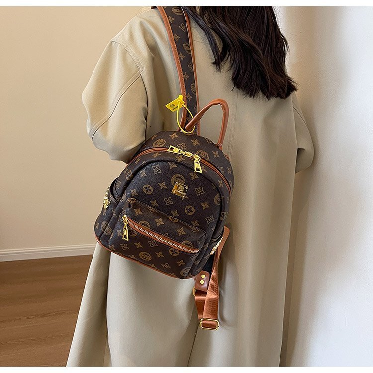 Luxury Brand Designer Bag Women's Bag New Luxury Ins Luxury bag Style Small Style Original Backpack Commuting Printed Niche Women's Double S