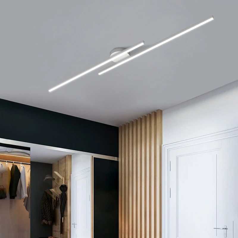 Minimalist Led Strip Chandeliers Aisle Corridor Balcony Ceiling Lamps Simple Modern Creative Entrance Cloakroom LightingXJ250725