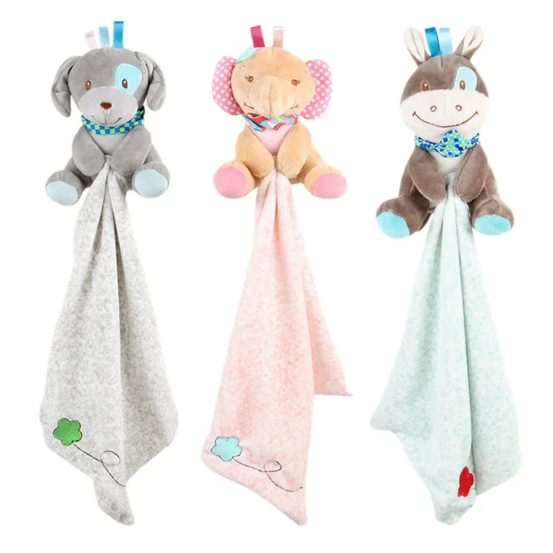 born Baby Appease Towel Infant Cartoon Animals Sleeping Dolls Comfort Kids Sleep Toy Soothe Bibs Soft Cute Blanket 250725