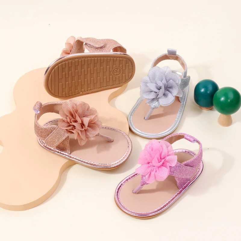 Baby Shoes Summer Sandals Cute Flower AntiSlip Sole born Toddler PreWalking Practice High Quality Fashion BHX3207 250725