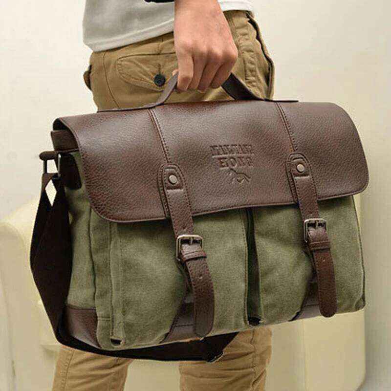 Fashion Military Canvas shoulder crossbody Men messenger bag male Sling Bag Tote Handbag